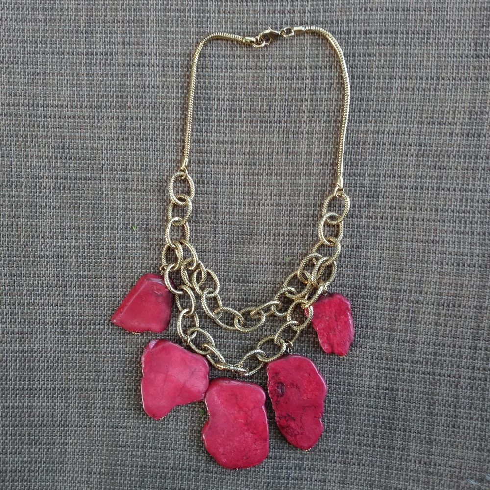 🌞🎀 Bibi NECKLACE🩸Red Coral Stones